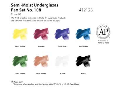 AMACO Semi Moist Underglaze Set #108