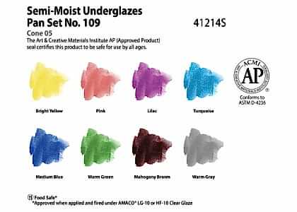 AMACO Semi Moist Underglaze Set #109