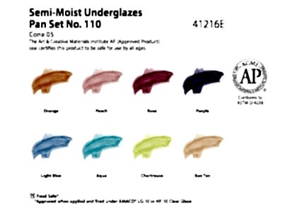 AMACO Semi Moist Underglaze Set #110