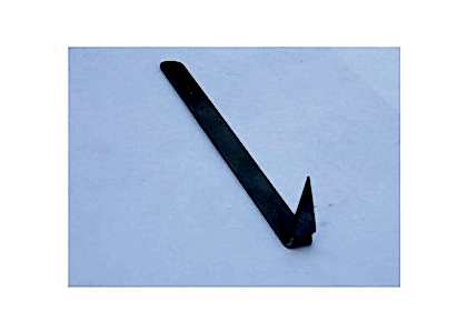 Straight Triangle: Flat steel handle with right angle end - small