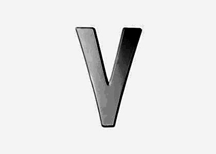 8 inch Letter V