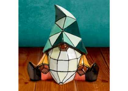 Bisque Faceted Gnome by Mayco
